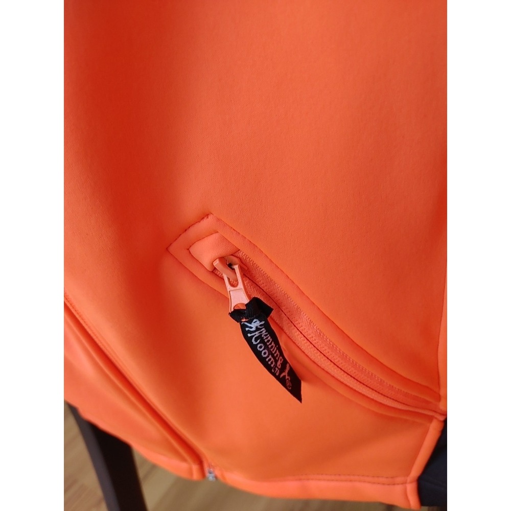 Running Room Fit Wear Men's Windbreaker Fleece Sz S Neon Orange - Picture 4 of 13